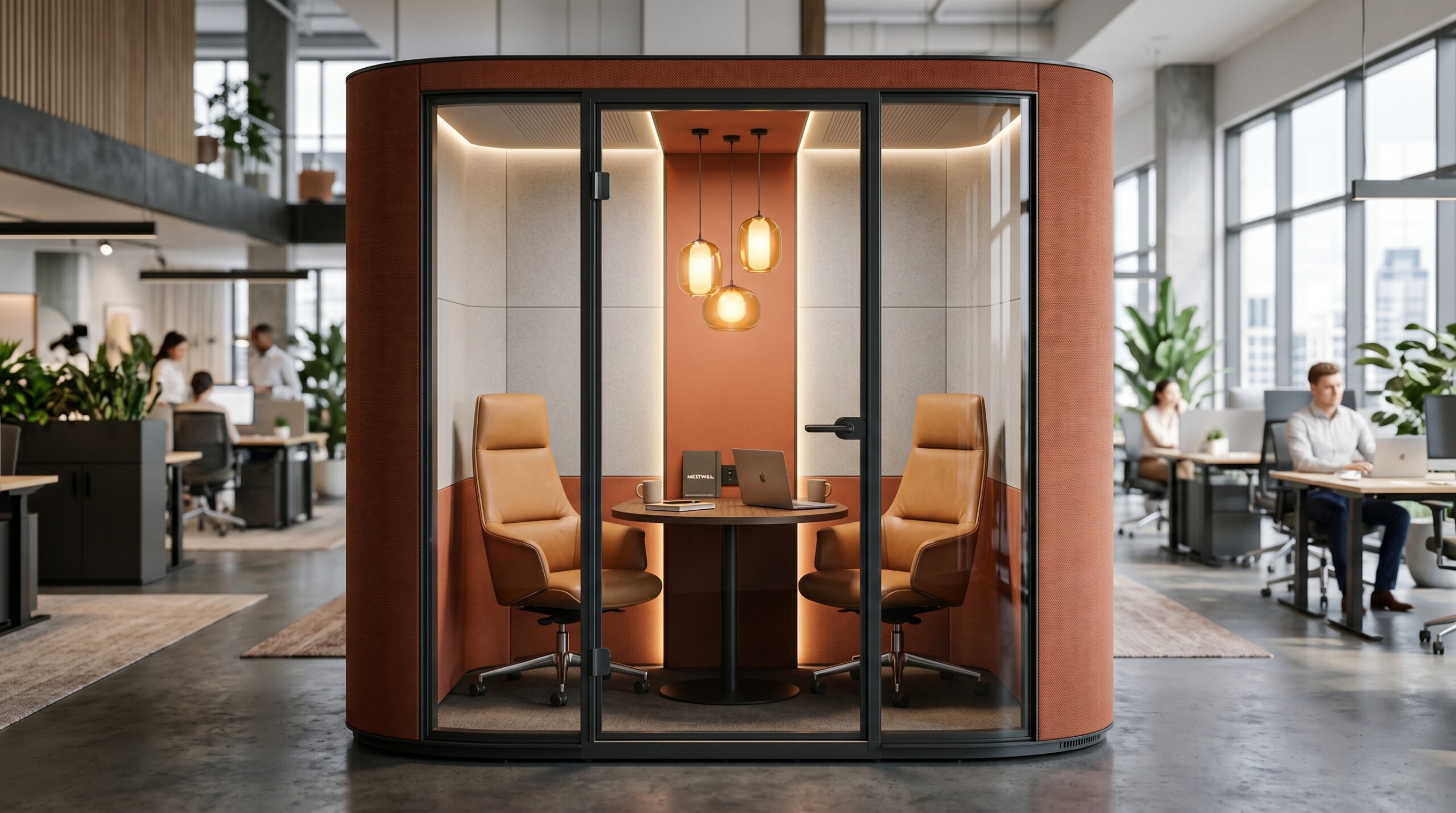 Acoustic meeting pod — modern office soundproofing solution