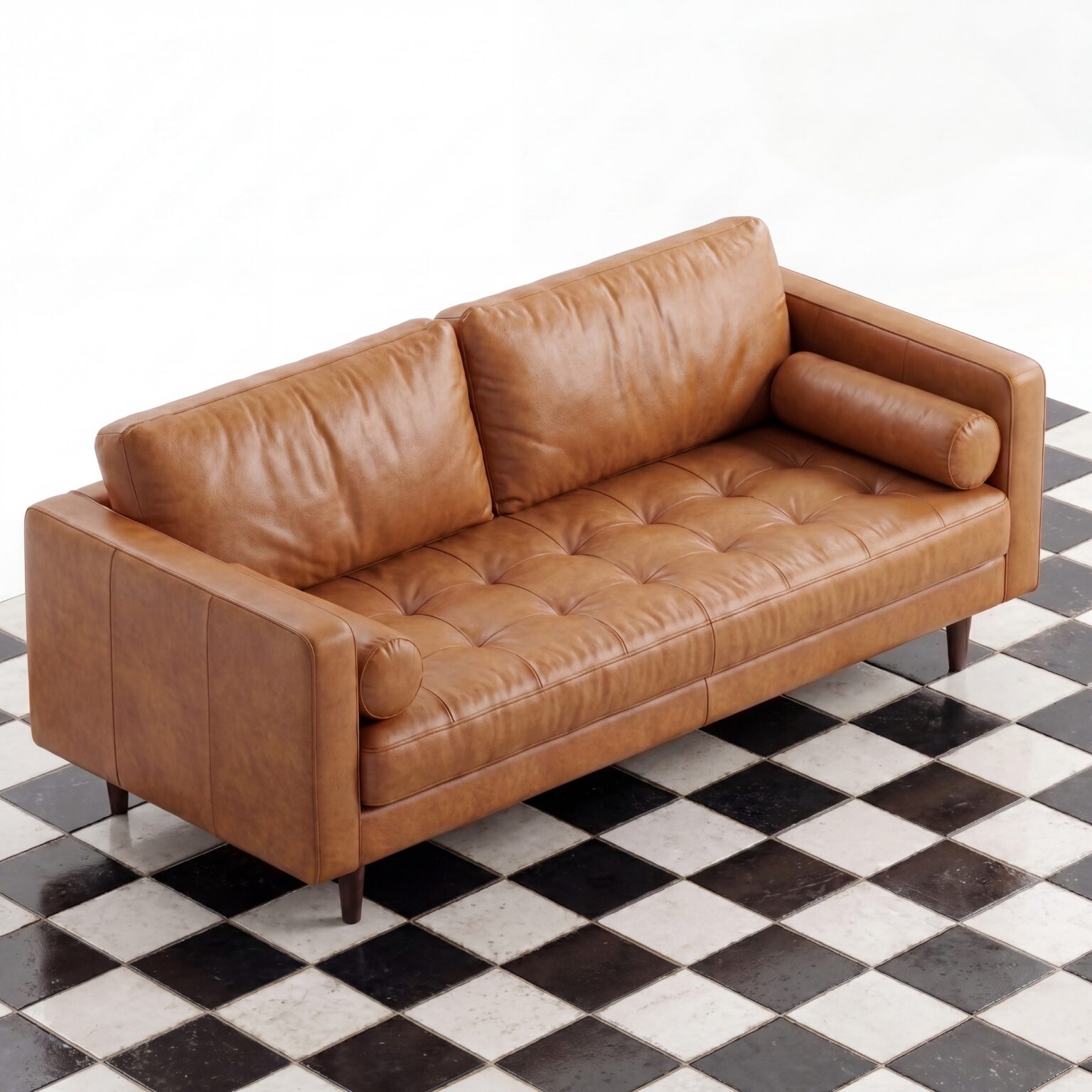 Leather lounge sofa