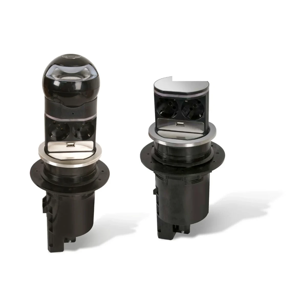 Cylindrical Desk Socket