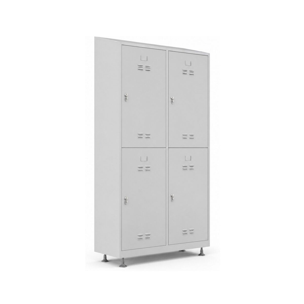 4-Person Sloping-Top Metal Locker