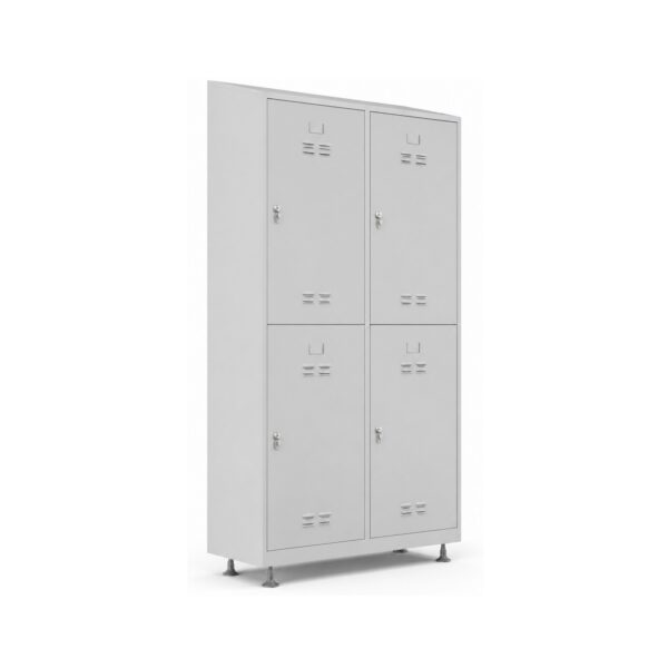 4-Person Sloping-Top Metal Locker Locker Cabinet