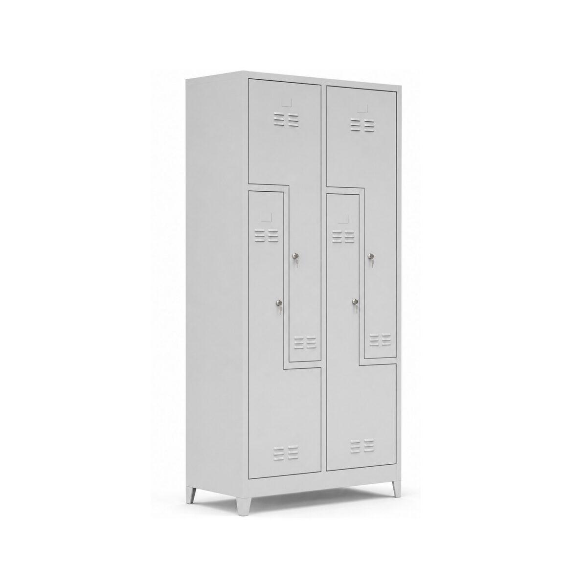 4-Person Z-Door Metal Locker