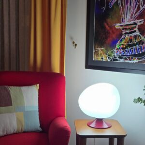 5lamp Egg Renkli Opak Gövde Masa Aydınlatması Bordo 1