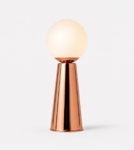 5lamp Lumia Metal Opal Cam G9 Masa Lambası Bakır 1