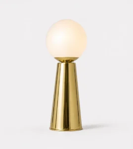 5lamp Lumia Metal Opal Cam G9 Masa Lambası Pirinç 1