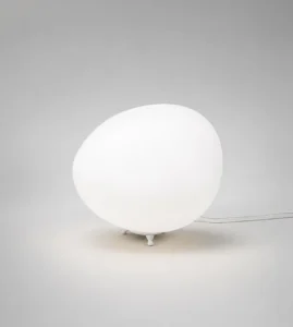 5lamp Kirpi Beyaz Opal Cam Tekli Masa Ve Yer Aydınlatma 1