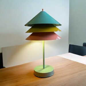 5lamp Temple of Shadows Üç Konili Metal Masa Aydınlatması Mavi 1