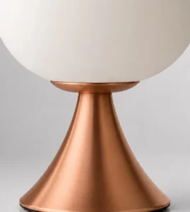 5lamp Egg Metal Opal Cam E27 Masa Lambası Bakır 2
