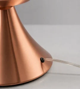 5lamp Egg Metal Opal Cam E27 Masa Lambası Bakır 3