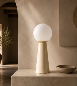 5lamp Lumia Metal Opal Cam G9 Masa Lambası Krem 4