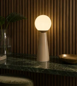 5lamp Lumia Metal Opal Cam G9 Masa Lambası Krem 5