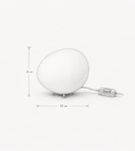 5lamp Kirpi Beyaz Opal Cam Tekli Masa Ve Yer Aydınlatma 6